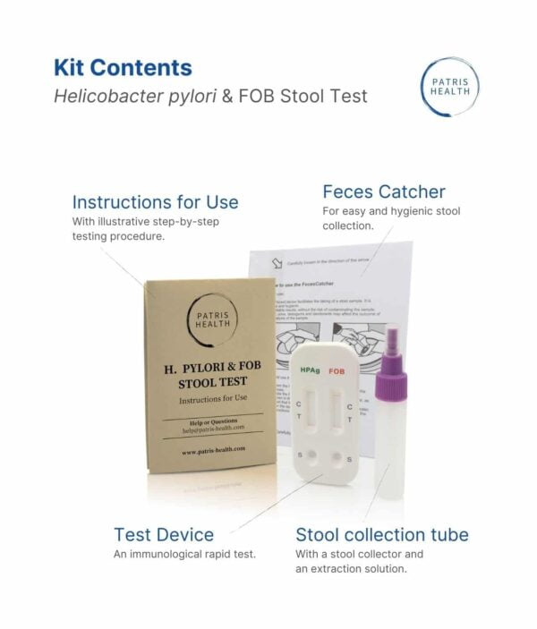 H. pylori Stool Test and FOB (2 in 1) Medical Test for Testing at Home