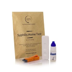 Patris Health - Syphilis Home Test for the detection of antibodies against Treponema pallidum.