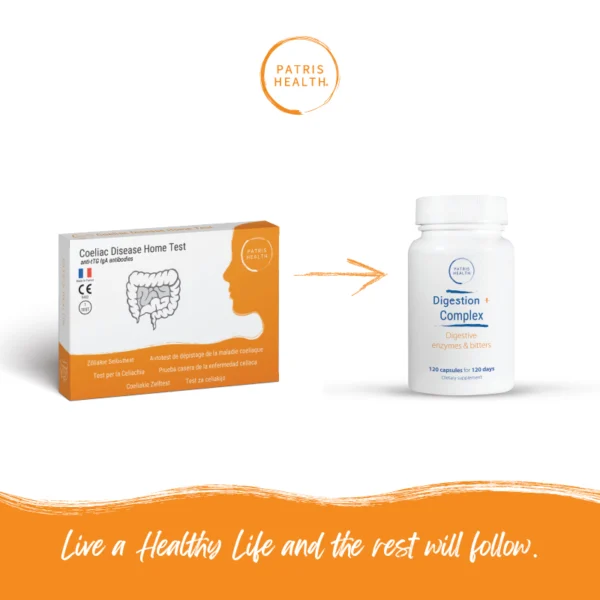 Coeliac disease self-test and Digestion + Complex supplement.