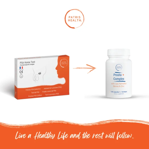 PSA self-test and Prosta + Complex supplement.