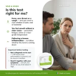 Infographic showing who the Patris Health CRP Home Test is suitable for