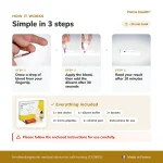 Three-step instructions for using the Patris Health Helicobacter pylori Home Test