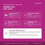 Quality highlights of the Patris Health Pregnancy Blood Test made in France