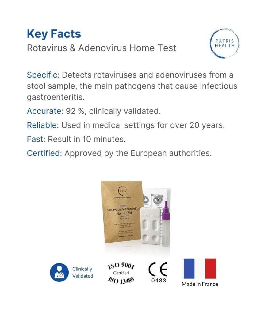 Key Facts about the Patris Health® Rotavirus & Adenovirus Home Test