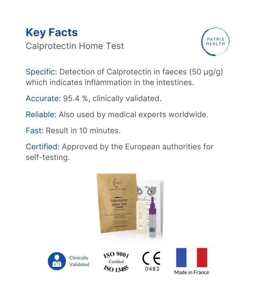 Key Facts about the Patris Health® Calprotectin Home Test