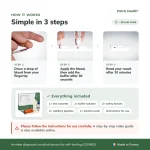 Three-step instructions for using the Patris Health Lyme Disease Home Test