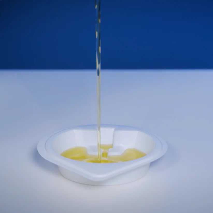 Patris Health Kidney Function Home Test – step 1, urine sample collected in the cup